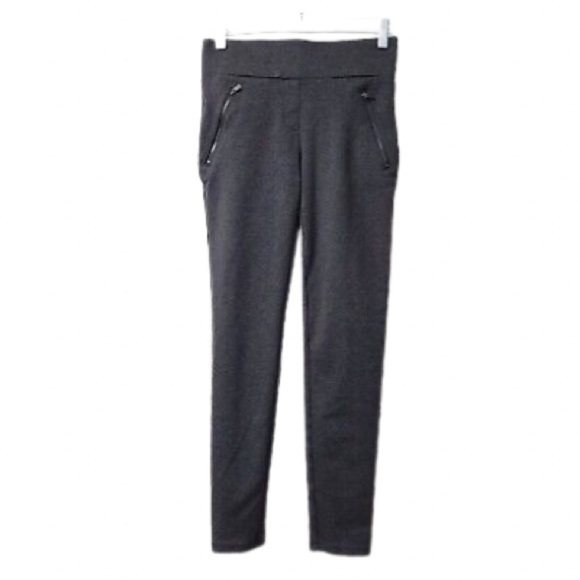 Ann Taylor Gray Mid Rise Pull On Skinny Pants Size Medium - Picture 1 of 7
